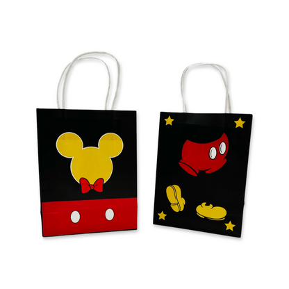SET of 12 Mickey Mouse Party Favors tote bag