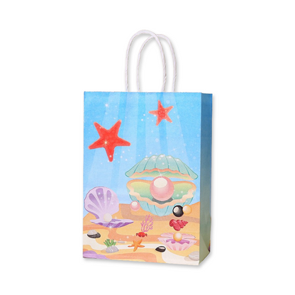 Mermaid party favor bag with handles