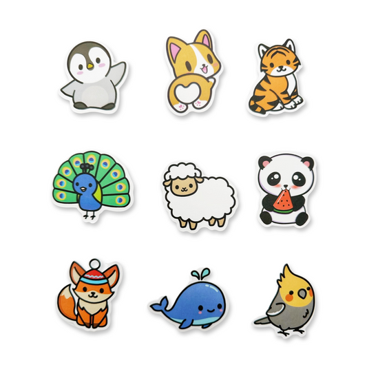 SET of 25 Animal Stickers