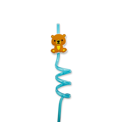Set of 5 Jungle Animals Drinking Straws