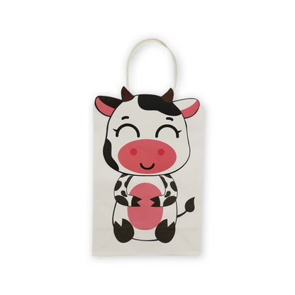 SET of 12 Animal paper bags with handles