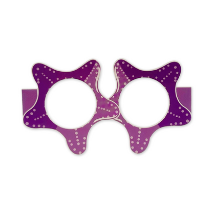 mermaid-themed paper glasses on a white background