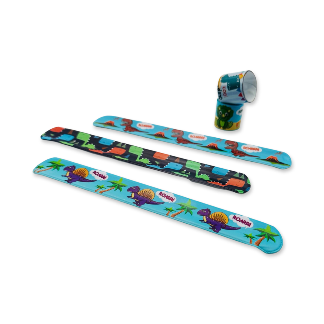 SET of 10 Dinosaur snap bracelets