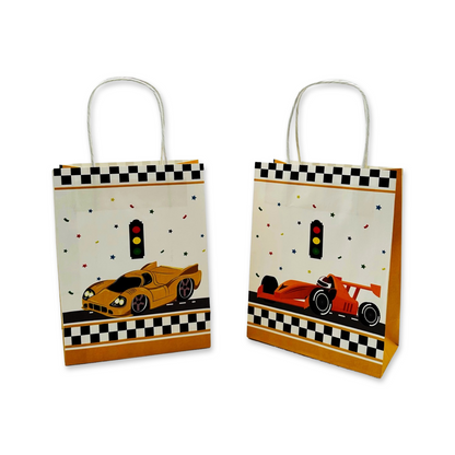 SET of 12 Race Car Bags with handles