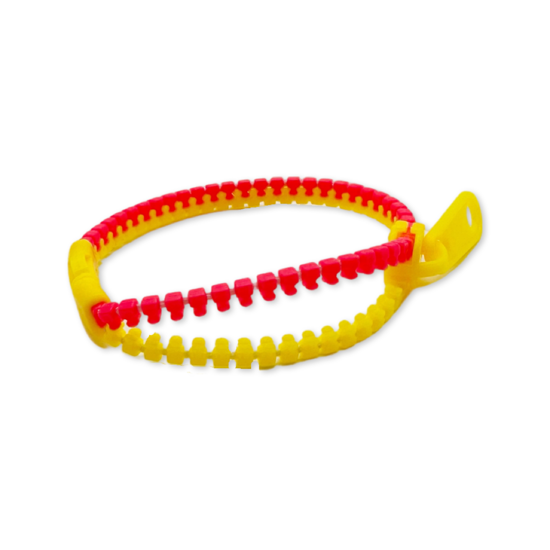 SET of 10 Multicolor Zipper Bracelet