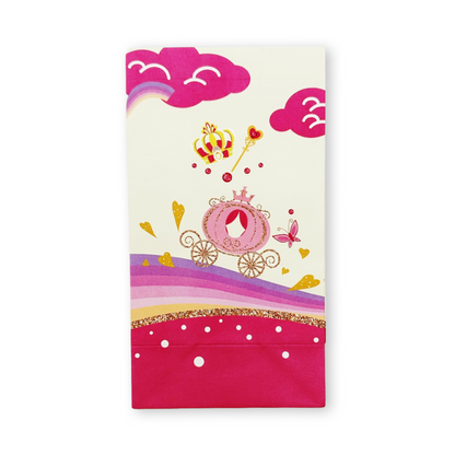 SET of 12 Princess Paper Bags with sticker