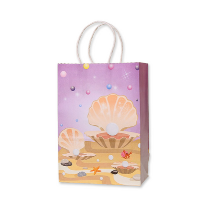Mermaid party favor bag with handles