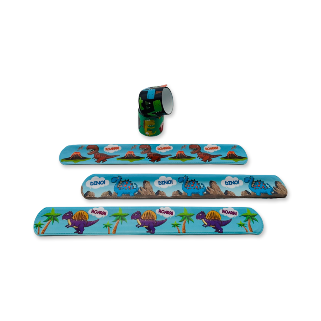 SET of 10 Dinosaur snap bracelets