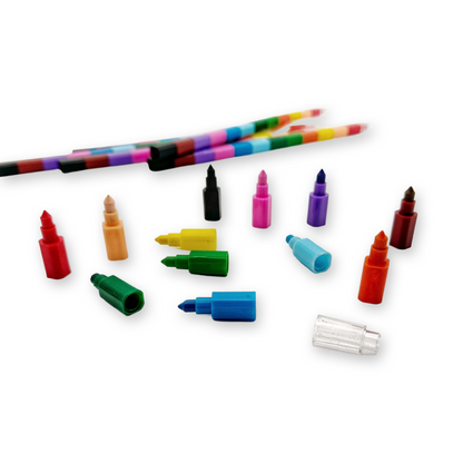 SET of 6 Mini Stacking Crayon