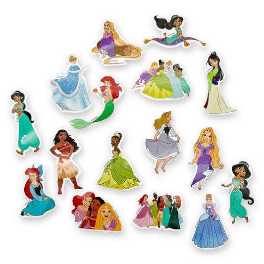 SET of 25 Disney Princess Stickers