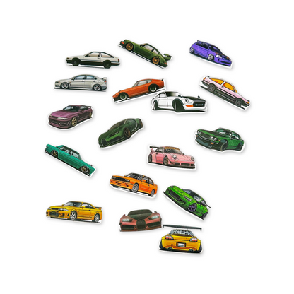 SET of 25 Cars Stickers