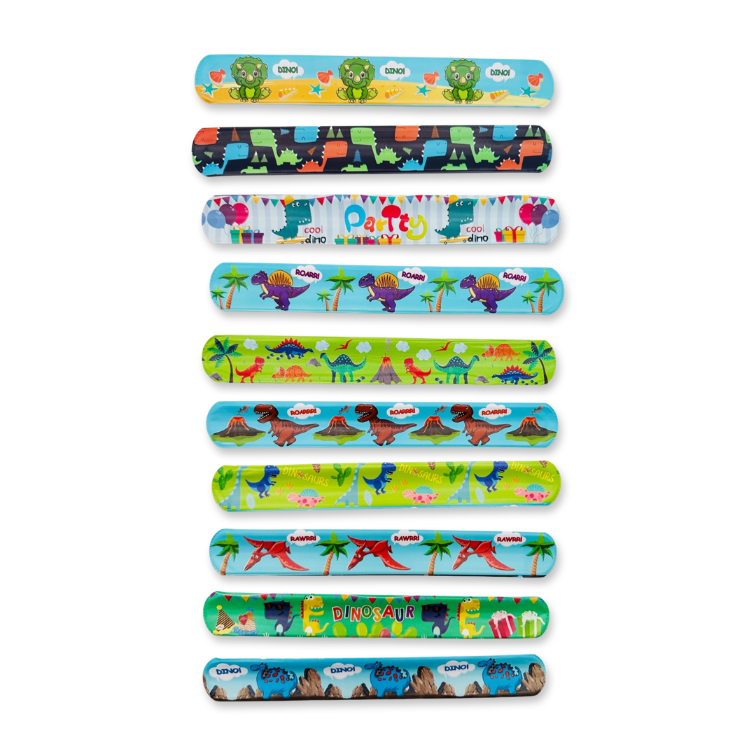 SET of 10 Dinosaur snap bracelets