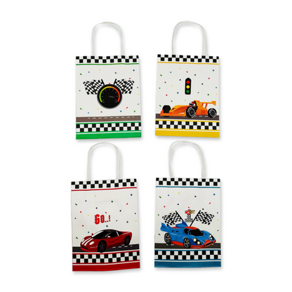 SET of 12 Race Car Bags with handles