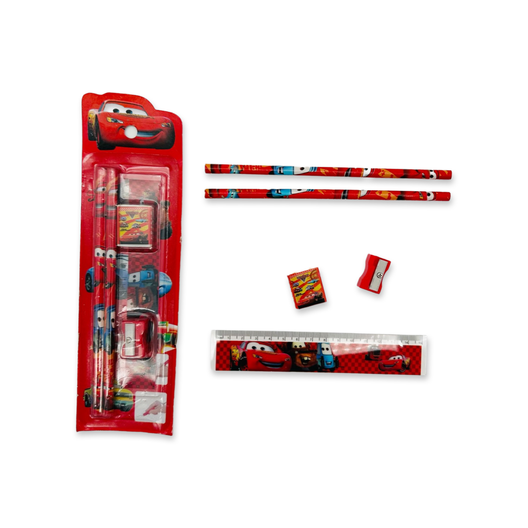 SET of 4 Disney Cars Stationery kit