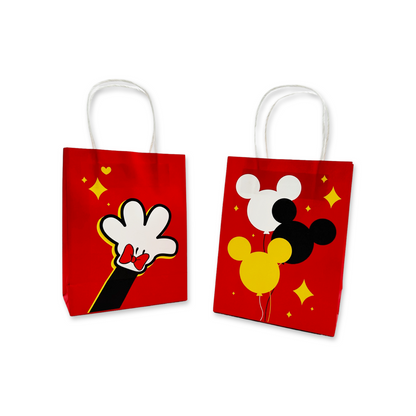 SET of 12 Mickey Mouse Party Favors tote bag