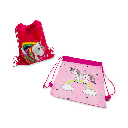 SET of 12 Unicorn Drawstring Backpack