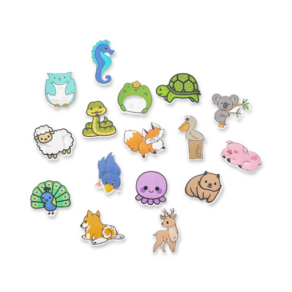 SET of 25 Animal Stickers