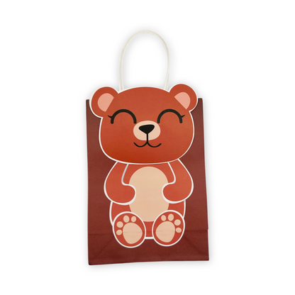 SET of 12 Animal paper bags with handles