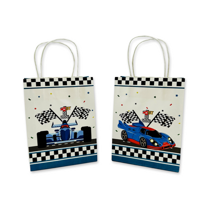 SET of 12 Race Car Bags with handles