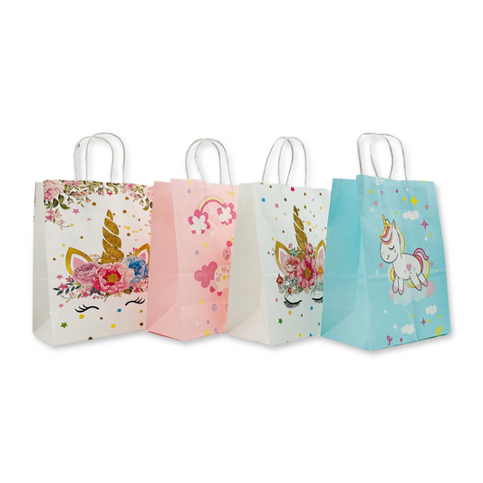 SET of 10 Unicorn paper tote bag