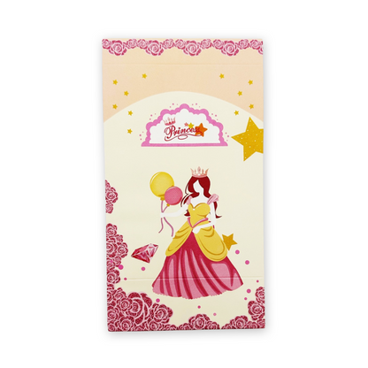 SET of 12 Princess Paper Bags with sticker