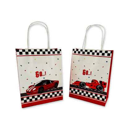SET of 12 Race Car Bags with handles